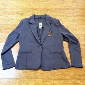 NWT Tommy Hilfiger "The Graduate" Preppy button front navy blazer jacket. Large